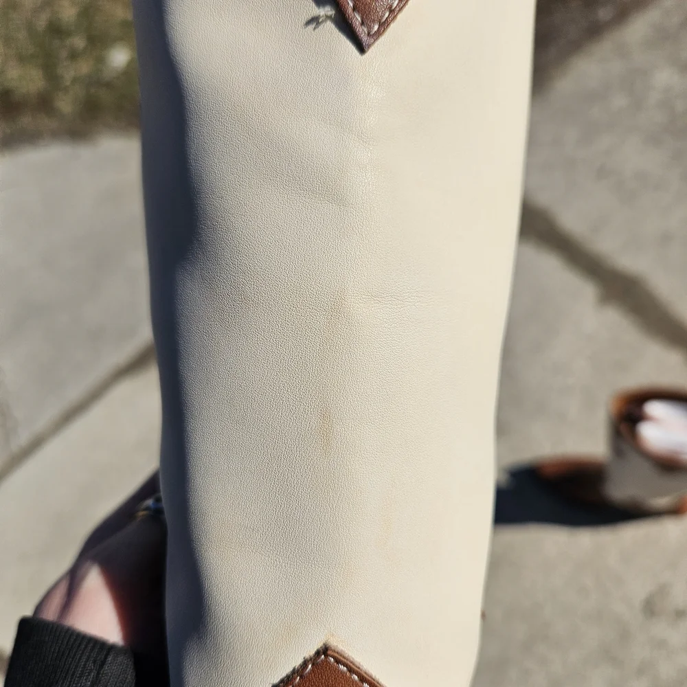 Zodiac Dawson Western Tall Boots - Brown/Cream Leather - Size 5.5M- NEW - Picture 8 of 16